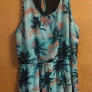 Tropical Mesh Maxi Dress
